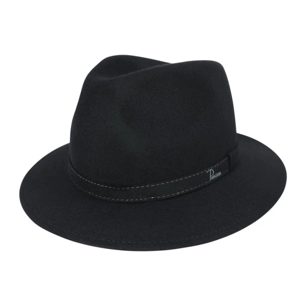 Panizza Luxe Fedora Wolvilt Hoed | Noir | www.pietkoopmans.nl