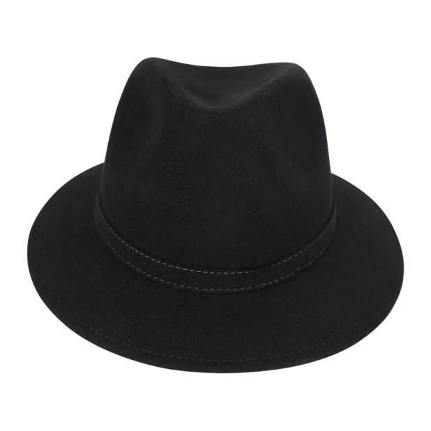 Panizza Luxe Fedora Wolvilt Hoed | Noir | www.pietkoopmans.nl