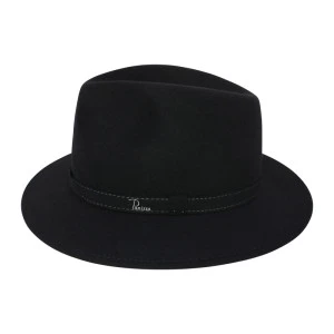 Panizza Luxe Fedora Wolvilt Hoed | Noir