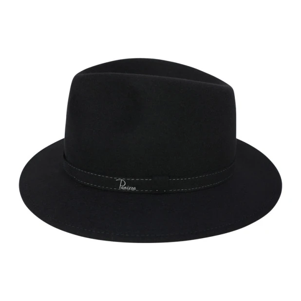 Panizza Luxe Fedora Wolvilt Hoed | Noir | www.pietkoopmans.nl