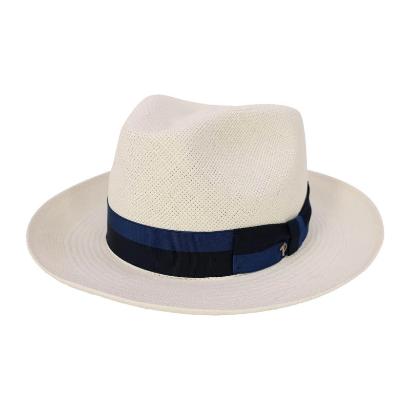 Panizza Panama Hoed | Blue Stripe Band | www.pietkoopmans.nl