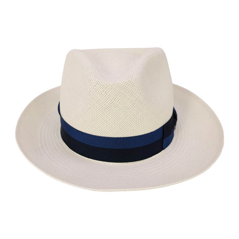 Panizza Panama Hoed | Blue Stripe Band | www.pietkoopmans.nl