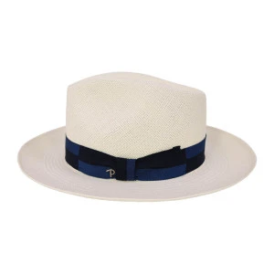 Panizza Panama Hoed | Blue Stripe Band