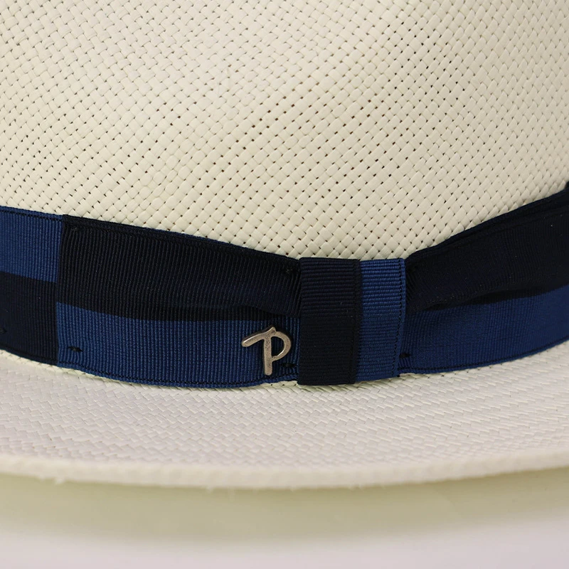 Panizza Panama Hoed | Blue Stripe Band | www.pietkoopmans.nl