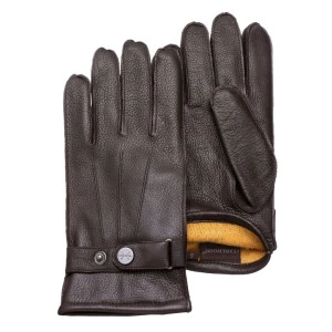 Pearlwood Hertenleer Handschoen | Donkerbruin