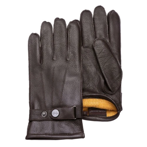 Pearlwood Hertenleer Handschoen | Donkerbruin | www.pietkoopmans.nl