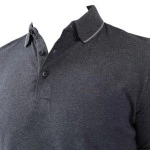 Pierre Cardin Polo Lange Mouwen | Grijs | www.pietkoopmans.nl