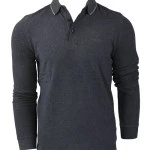 Pierre Cardin Polo Lange Mouwen | Grijs | www.pietkoopmans.nl