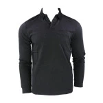 Pierre Cardin Polo Lange Mouwen | Antraciet Zwart Print | www.pietkoopmans.nl