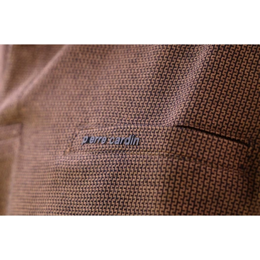 Pierre Cardin Polo Lange Mouwen | Camel Marine Print | www.pietkoopmans.nl