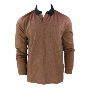 Pierre Cardin Polo Lange Mouwen | Camel Marine Print