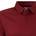 Pierre Cardin Polo Lange Mouwen | Bordeaux Melange | www.pietkoopmans.nl