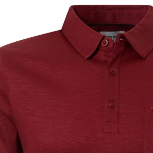 Pierre Cardin Polo Lange Mouwen | Bordeaux Melange
