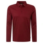 Pierre Cardin Polo Lange Mouwen | Bordeaux Melange | www.pietkoopmans.nl