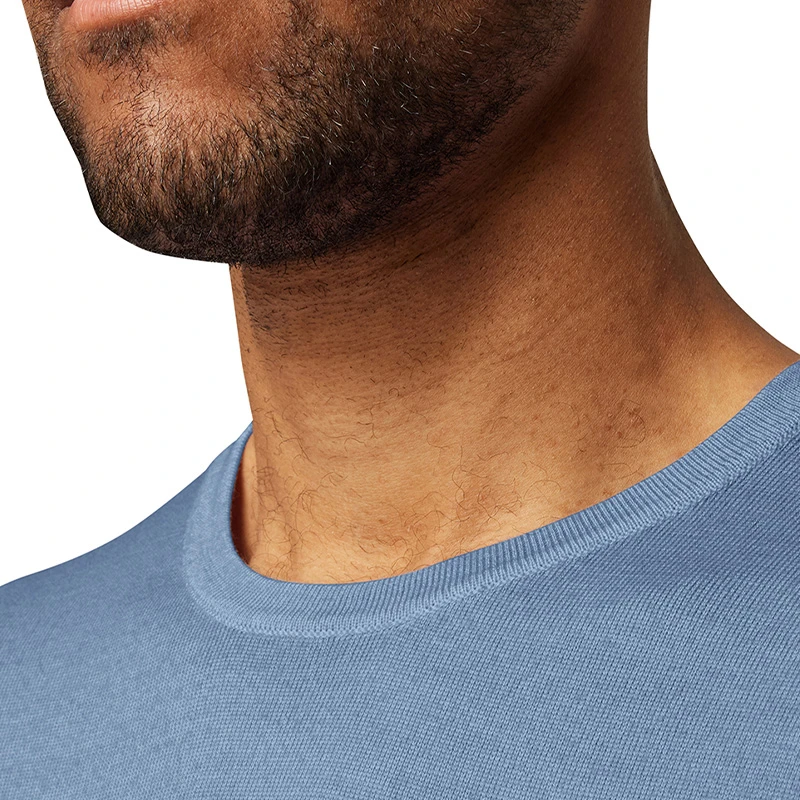 Pierre Cardin Trui Merino Wol | Lichtblauw | www.pietkoopmans.nl