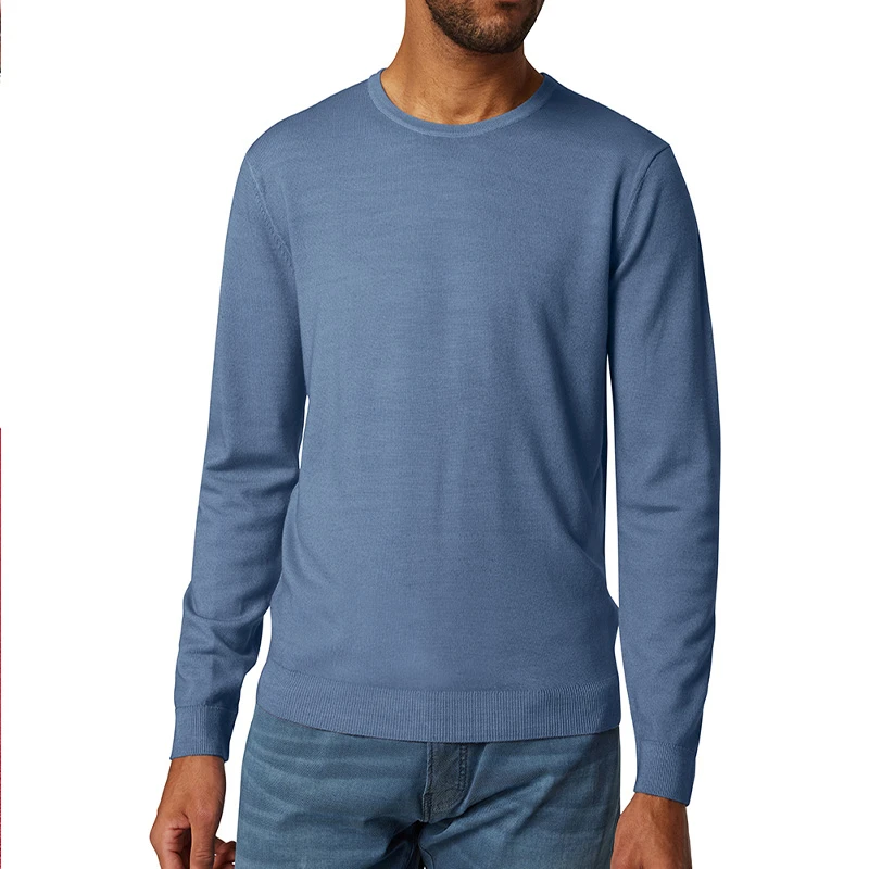 Pierre Cardin Trui Merino Wol | Lichtblauw | www.pietkoopmans.nl