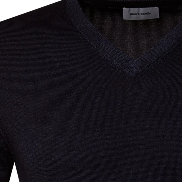 Pierre Cardin Trui Merino Wol | Marine | www.pietkoopmans.nl
