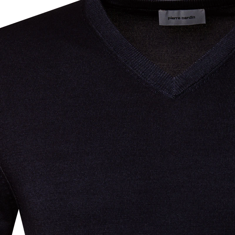 Pierre Cardin Trui Merino Wol | Marine | www.pietkoopmans.nl