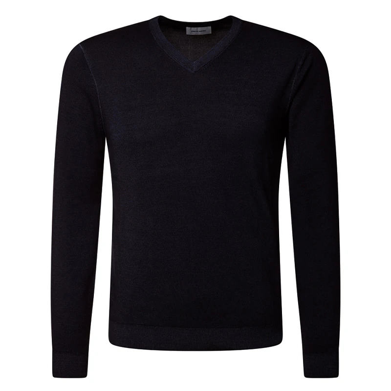 Pierre Cardin Trui Merino Wol | Marine | www.pietkoopmans.nl