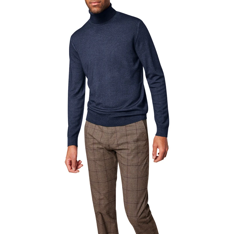 Pierre Cardin Merinowol Coltrui | Denim | www.pietkoopmans.nl