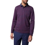 Pierre Cardin Polo Lange Mouwen | Warm Rood Gestreept | www.pietkoopmans.nl