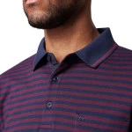 Pierre Cardin Polo Lange Mouwen | Warm Rood Gestreept | www.pietkoopmans.nl