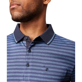 Pierre Cardin Polo Lange Mouwen | Jeansblauw Gestreept