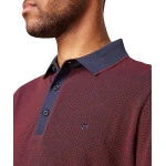 Pierre Cardin Polo Lange Mouwen | Rood Geprint | www.pietkoopmans.nl