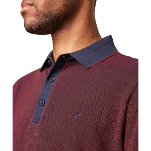 Pierre Cardin Polo Lange Mouwen | Rood Geprint