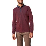Pierre Cardin Polo Lange Mouwen | Rood Geprint | www.pietkoopmans.nl