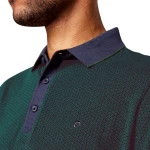 Pierre Cardin Polo Lange Mouwen | Groen Geprint | www.pietkoopmans.nl