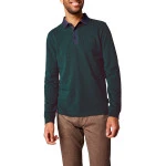 Pierre Cardin Polo Lange Mouwen | Groen Geprint | www.pietkoopmans.nl