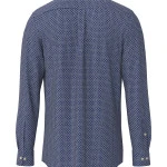 Fynch Hatton Overhemd | Donkerblauw Met Fijne Print | www.pietkoopmans.nl