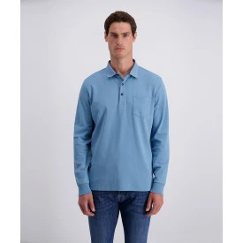 Pierre Cardin Polo Lange Mouw | Blauw