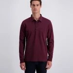 Pierre Cardin Polo Lange Mouw | Bordeaux | www.pietkoopmans.nl