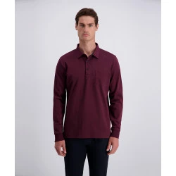 Pierre Cardin Polo Lange Mouw | Bordeaux