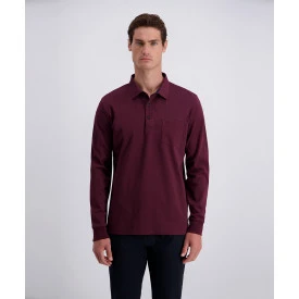Pierre Cardin Polo Lange Mouw | Bordeaux