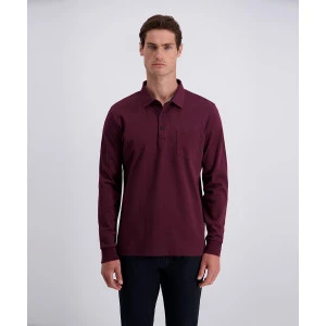Pierre Cardin Polo Lange Mouw | Bordeaux