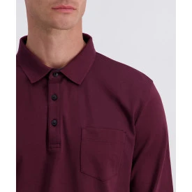 Pierre Cardin Polo Lange Mouw | Bordeaux