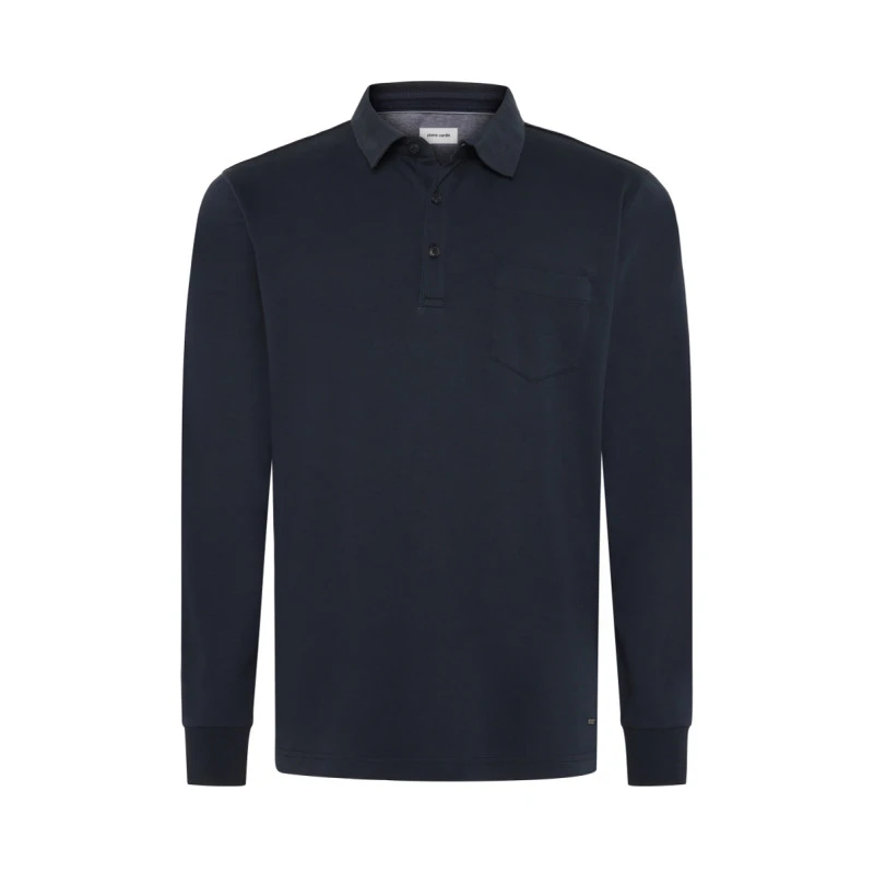Pierre Cardin Polo Lange Mouw | Navy | www.pietkoopmans.nl