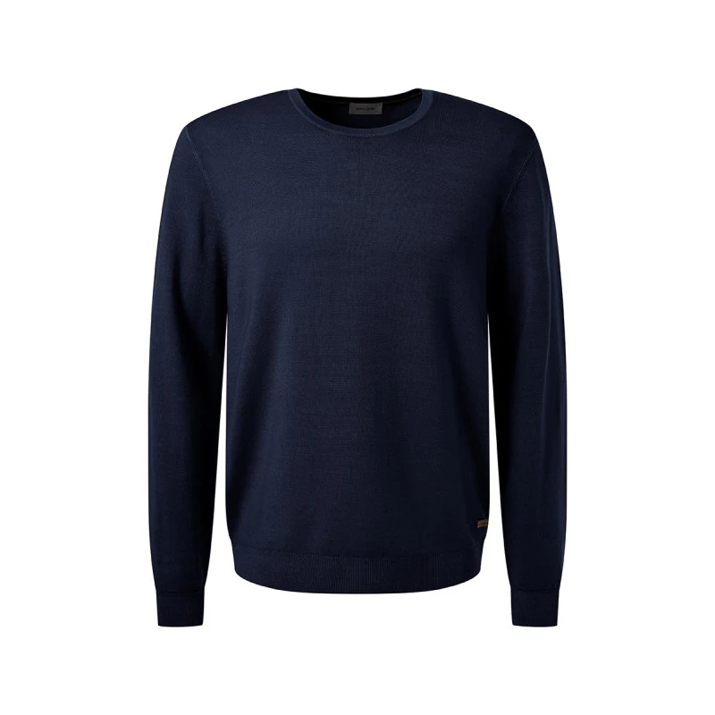 Pierre Cardin Trui Merino Wol | Marine | www.pietkoopmans.nl