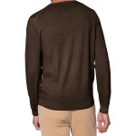 Pierre Cardin Trui Merino Wol | Donkerbruin | www.pietkoopmans.nl