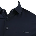 Pierre Cardin Polo Lange Mouwen | Donkerblauw | www.pietkoopmans.nl