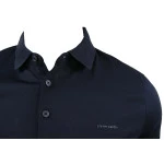 Pierre Cardin Polo Lange Mouwen | Donkerblauw | www.pietkoopmans.nl
