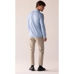 Pierre Cardin Polo Lange Mouwen | Lichtblauw | www.pietkoopmans.nl