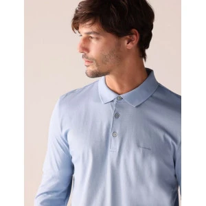 Pierre Cardin Polo Lange Mouwen | Lichtblauw