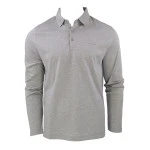 Pierre Cardin Polo Lange Mouwen | Lichtgrijs | www.pietkoopmans.nl