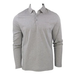 Pierre Cardin Polo Lange Mouwen | Lichtgrijs