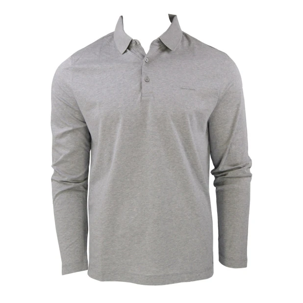 Pierre Cardin Polo Lange Mouwen | Lichtgrijs | www.pietkoopmans.nl