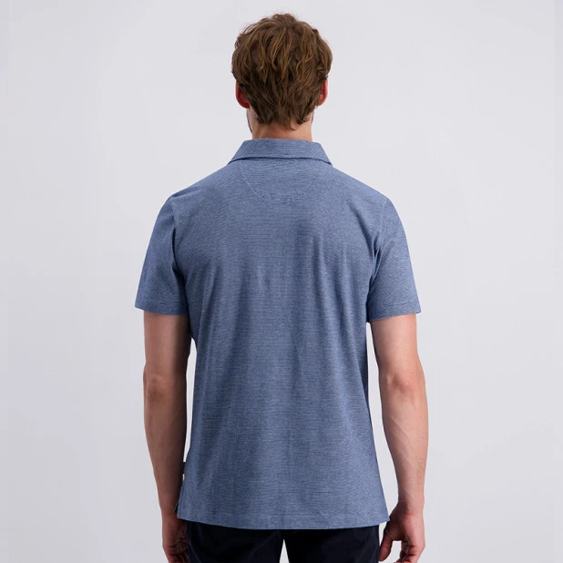 Pierre Cardin Polo Korte Moouew | Blauw Gestreept | www.pietkoopmans.nl